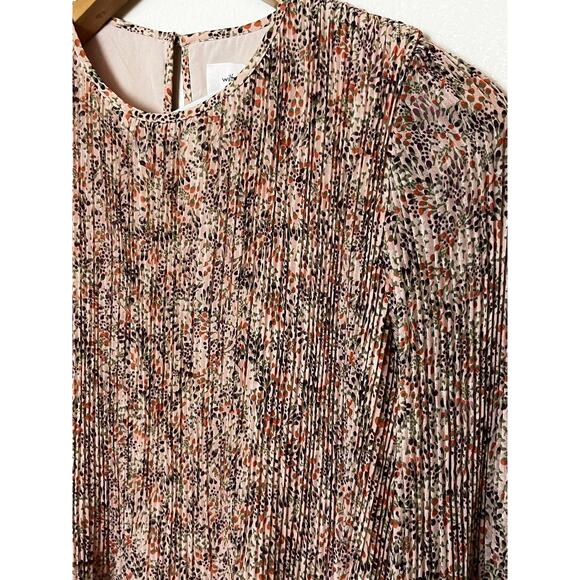 Aritizia Wilfred Daydreamer Midi Dress Women’s Sz Small Coral Wine Pleated Boho - Picture 4 of 9